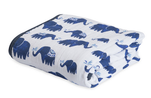 Cotton Muslin Quilt Indie Elephant Pineapple Sunshine