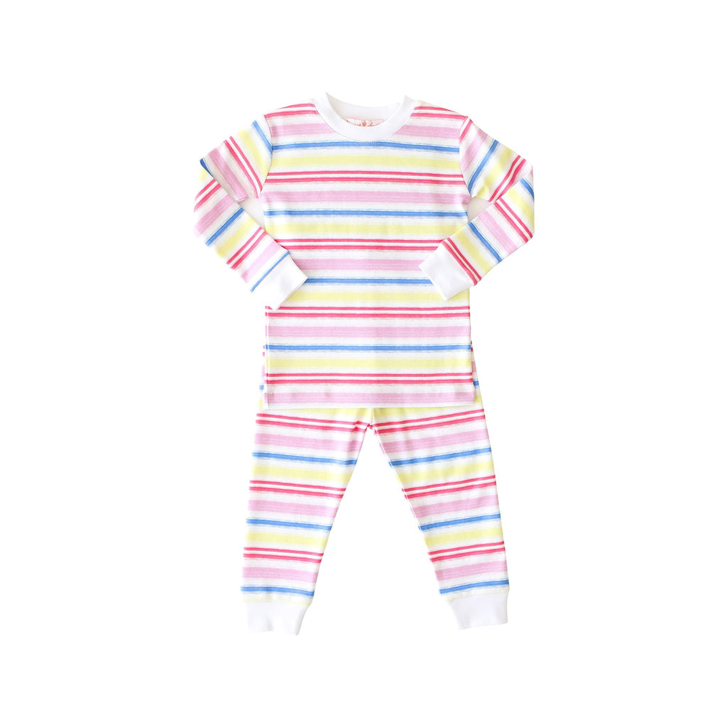 Pineapple Sunshine Rainbow Stripe 2-piece Pajama