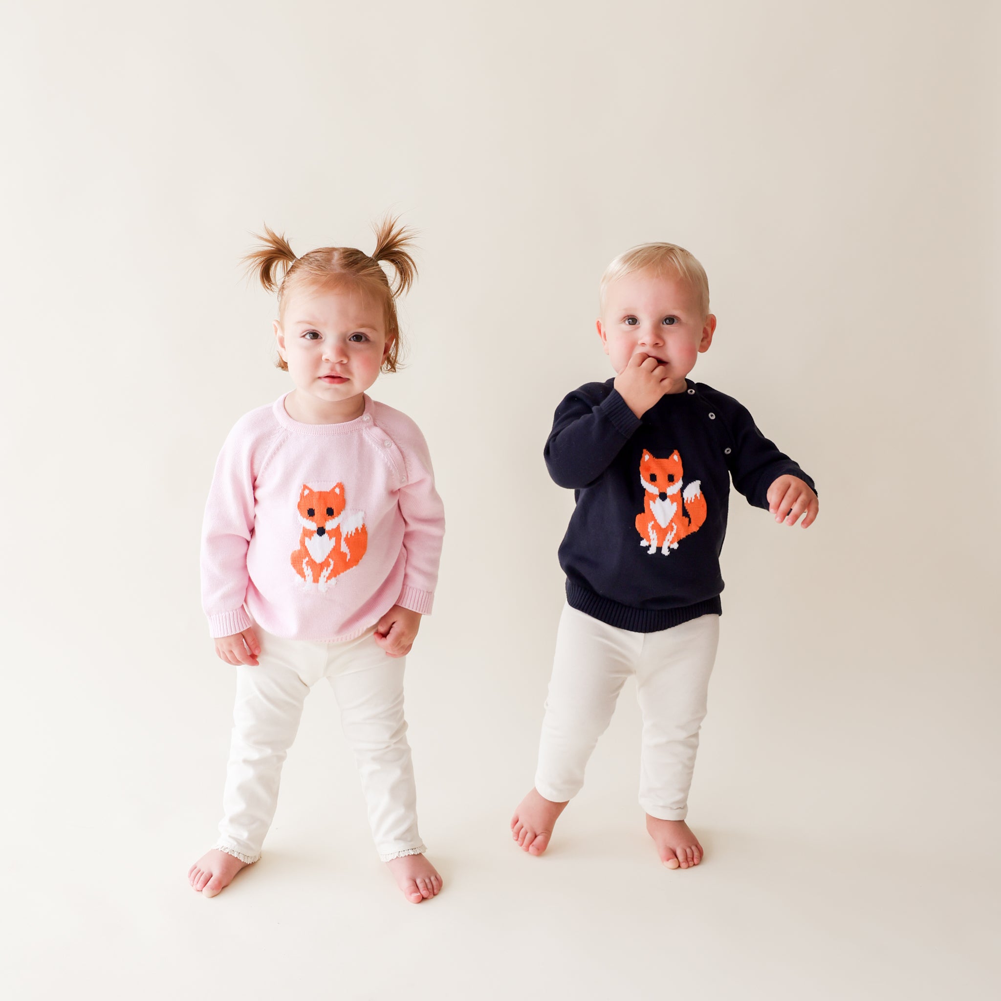 Navy Fox Intarsia Knit Sweater | Pineapple Sunshine™