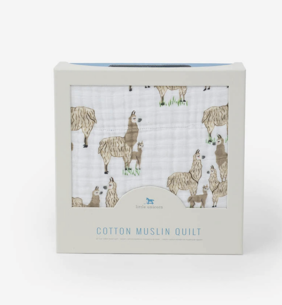 Cotton Muslin Quilt - Llama Llama