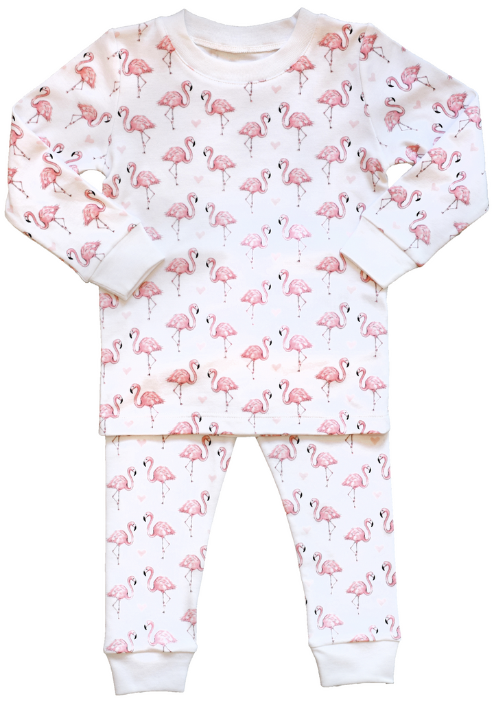 Pineapple Sunshine Flamingo Print Pajama set