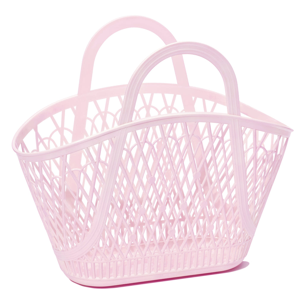 Sun Jellies Betty Basket - Pink - Little Birdies Boutique - beach bag