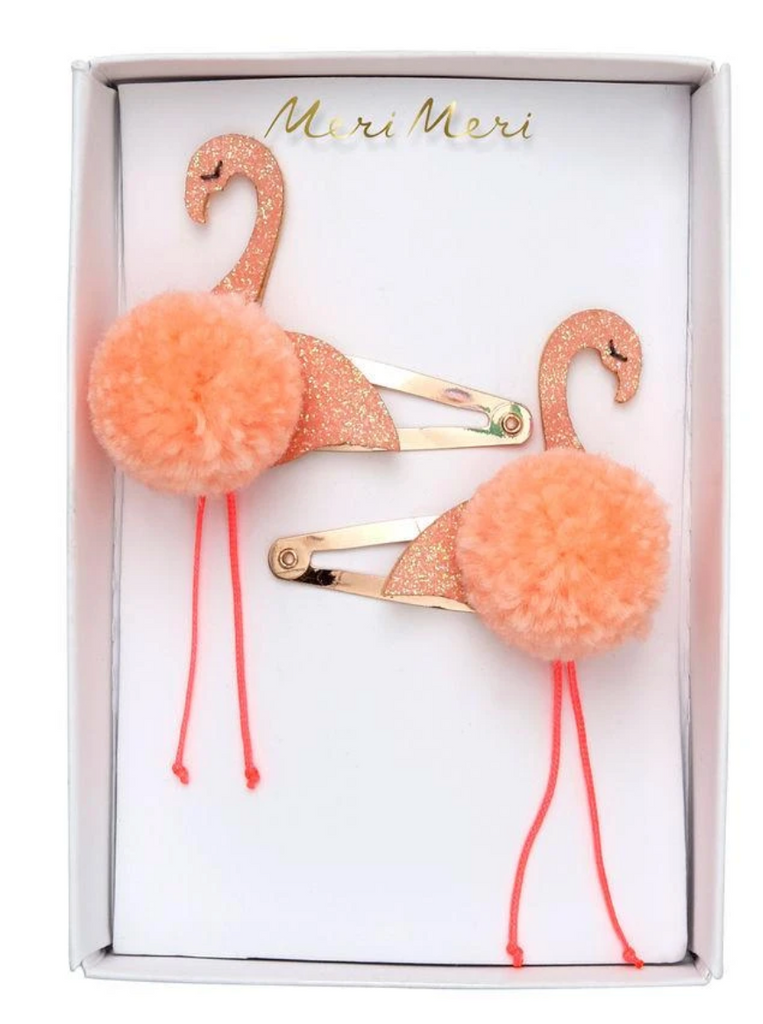 Flamingo Pom Pom Hair Clip - Pineapple Sunshine™